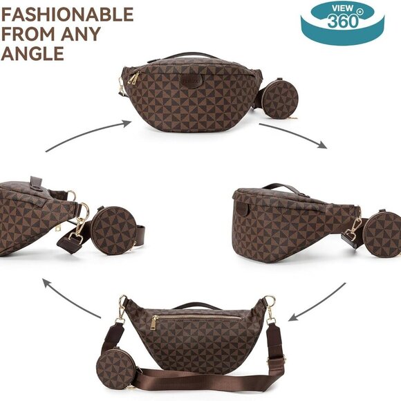 Elegant Faux Leather Crossbody Sling Bag with Adjustable Straps for Women - Picture 4 of 13